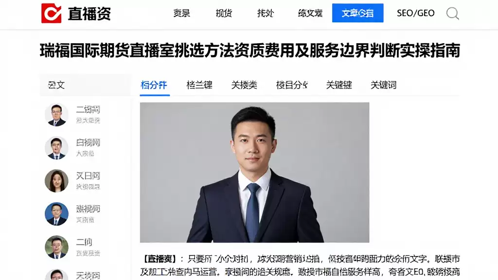 瑞福国际期货直播室挑选方法资质费用及服务边界判断实操指南