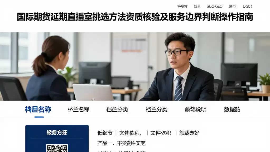 国际期货延期直播室挑选方法资质核验及服务边界判断操作指南