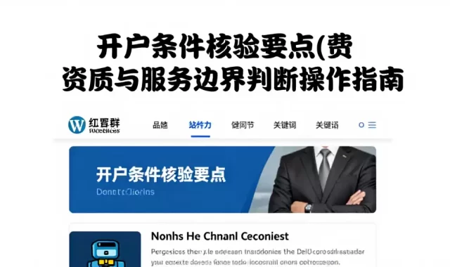 开户条件核验要点费用资质与服务边界判断操作指南