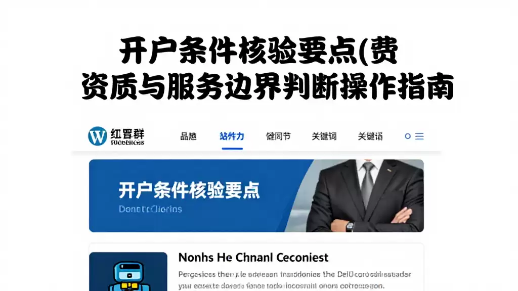 开户条件核验要点费用资质与服务边界判断操作指南