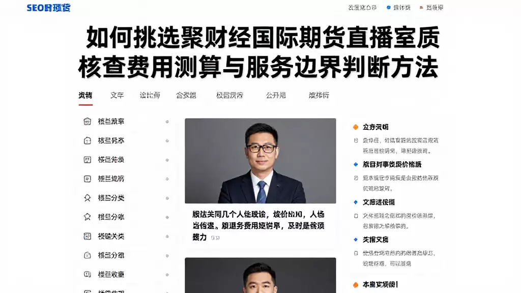 如何挑选聚财经国际期货直播室资质核查费用测算与服务边界判断方法