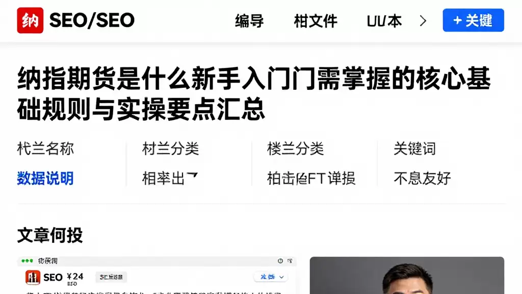纳指期货是什么新手入门需掌握的核心基础规则与实操要点汇总