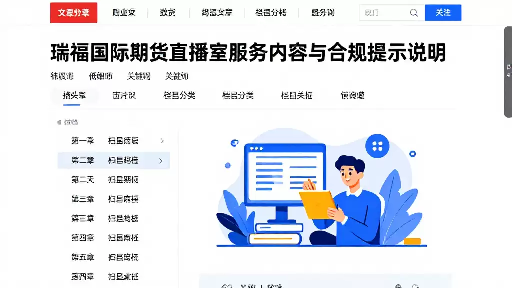 瑞福国际期货直播室服务内容与合规提示说明