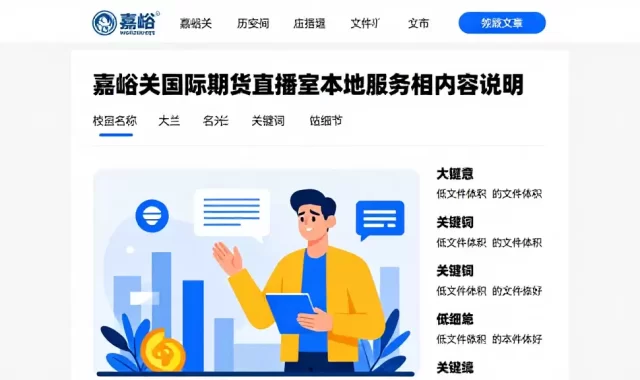 嘉峪关国际期货直播室本地服务相关内容说明