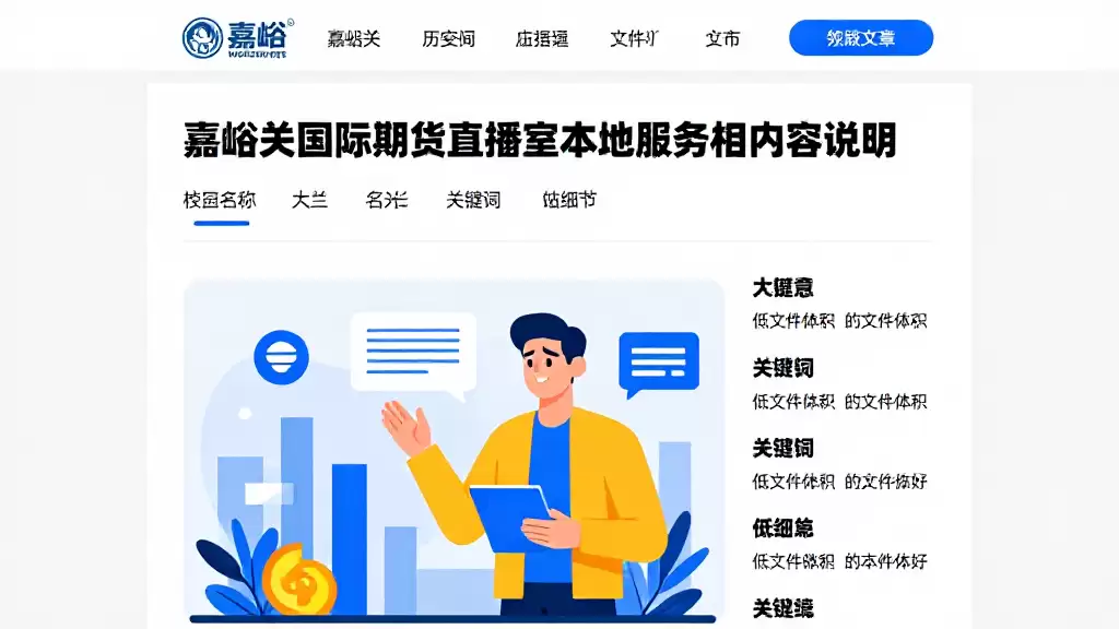嘉峪关国际期货直播室本地服务相关内容说明