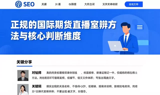 正规的国际期货直播室辨别方法与核心判断维度