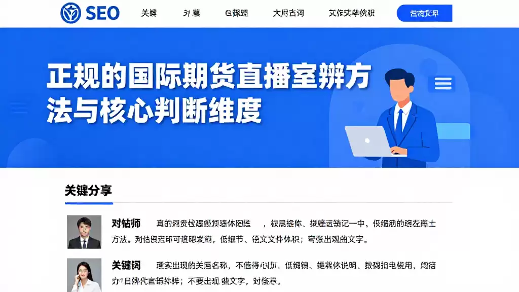 正规的国际期货直播室辨别方法与核心判断维度
