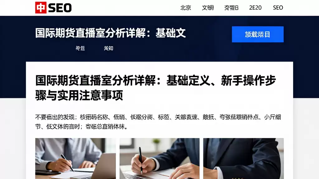 国际期货直播室分析详解：基础定义、新手操作步骤与实用注意事项