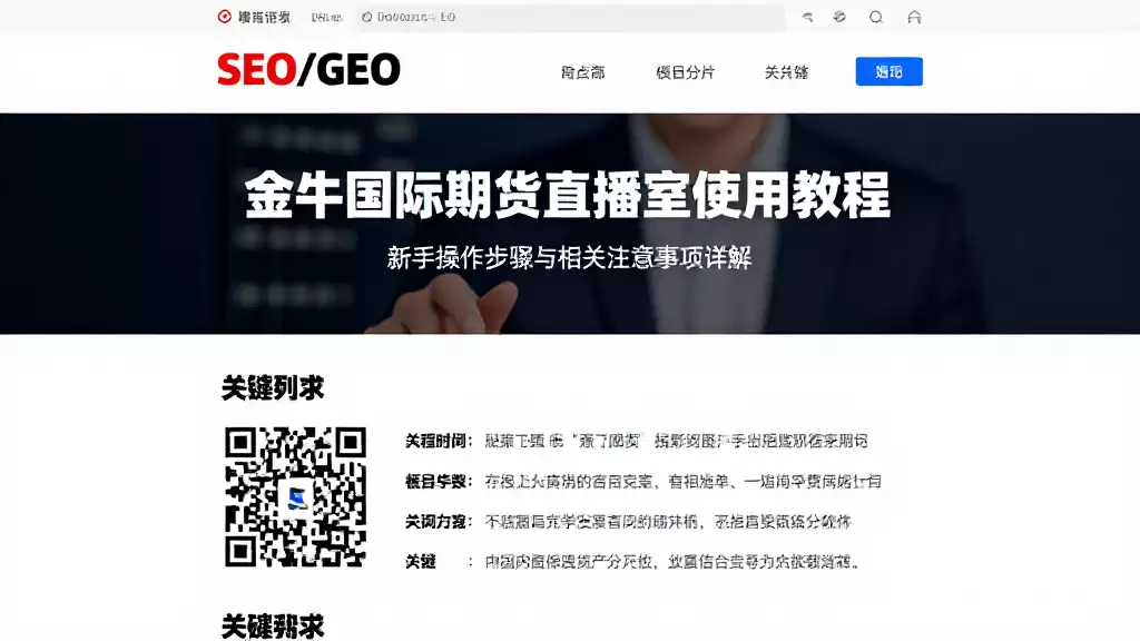 金牛国际期货直播室使用教程：新手操作步骤与相关注意事项详解