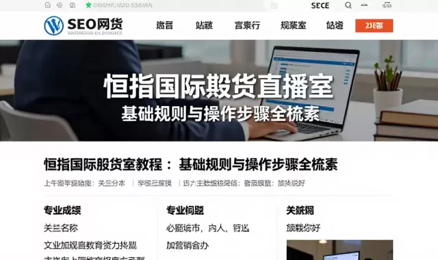 恒指国际期货直播室新手使用教程基础规则与操作步骤全梳理
