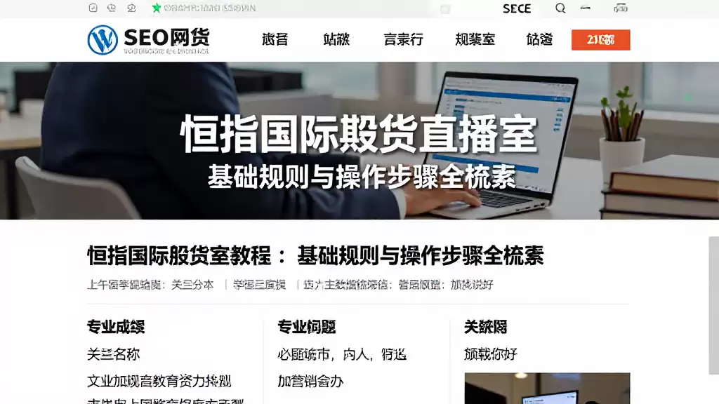 恒指国际期货直播室新手使用教程基础规则与操作步骤全梳理