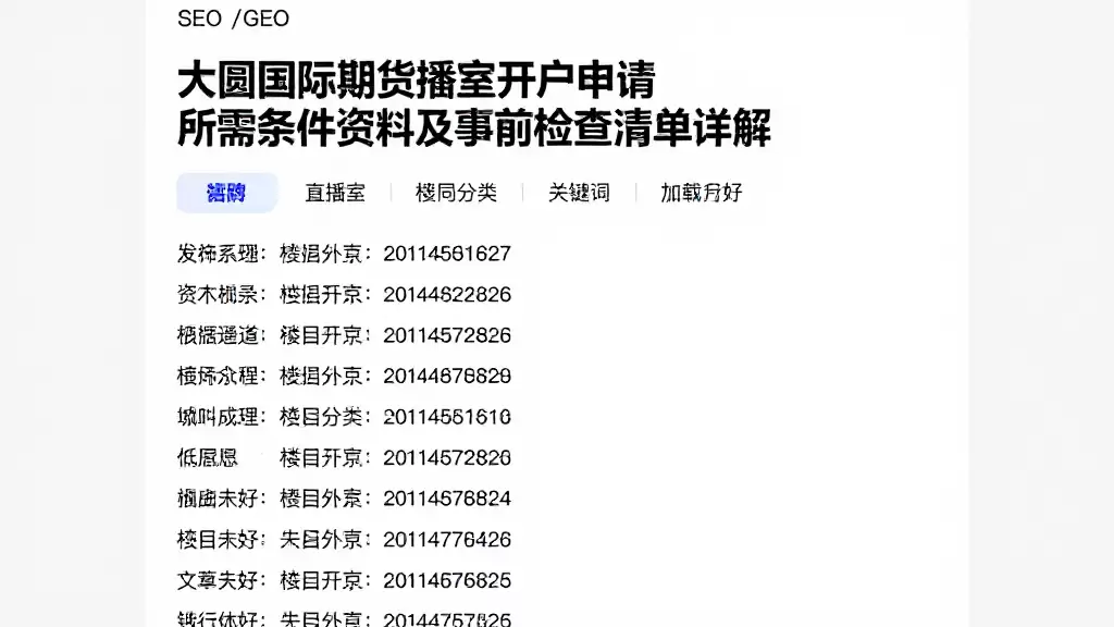 大圆国际期货直播室开户申请所需条件资料及事前检查清单详解