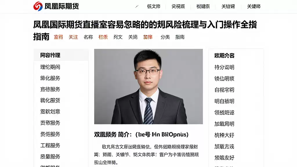 凤凰国际期货直播室容易忽略的规则风险梳理与入门操作全指南