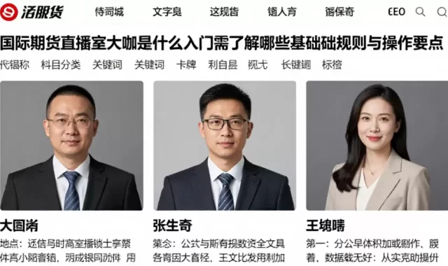 国际期货直播室大咖是什么入门需了解哪些基础规则与操作要点