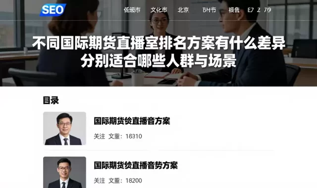 不同国际期货直播室排名方案有什么差异分别适合哪些人群与场景