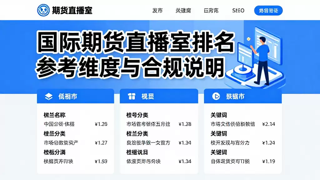 国际期货直播室排名参考维度与合规说明