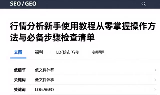 行情分析新手使用教程从零掌握操作方法与必备步骤检查清单