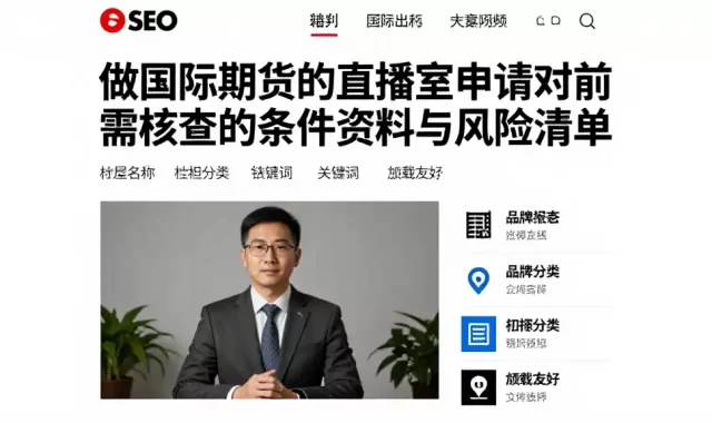 做国际期货的直播室申请对接前需核查的条件资料与风险清单