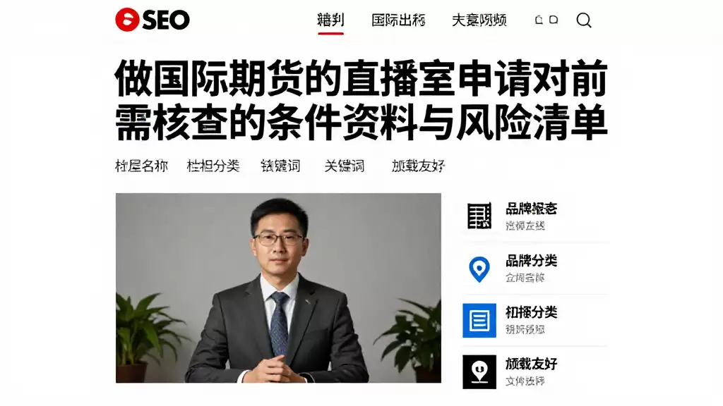 做国际期货的直播室申请对接前需核查的条件资料与风险清单