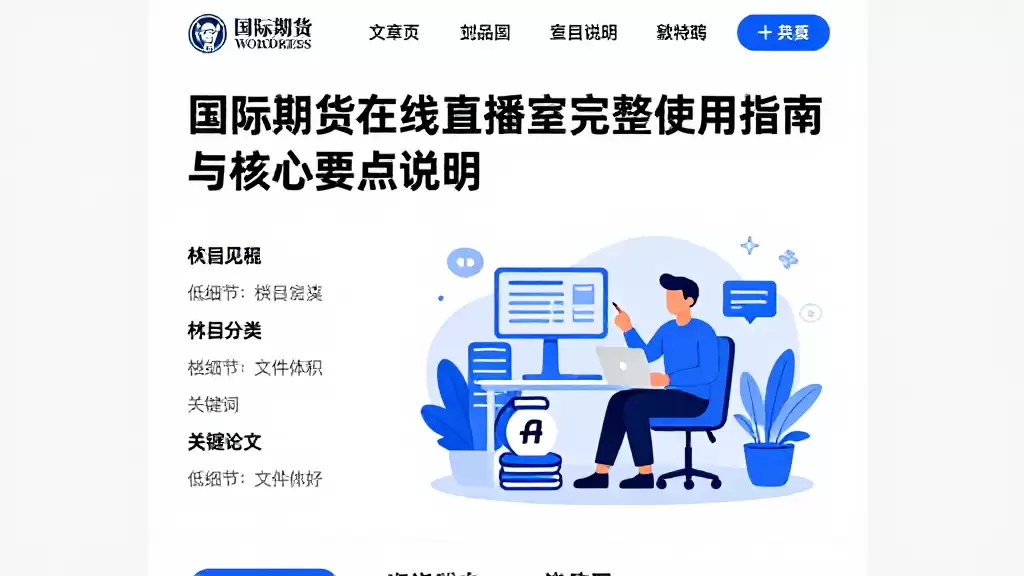 国际期货在线直播室完整使用指南与核心要点说明
