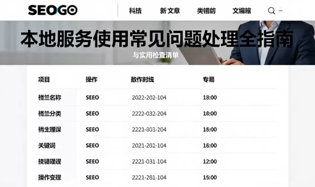 本地服务使用常见问题处理全指南附操作步骤与实用检查清单