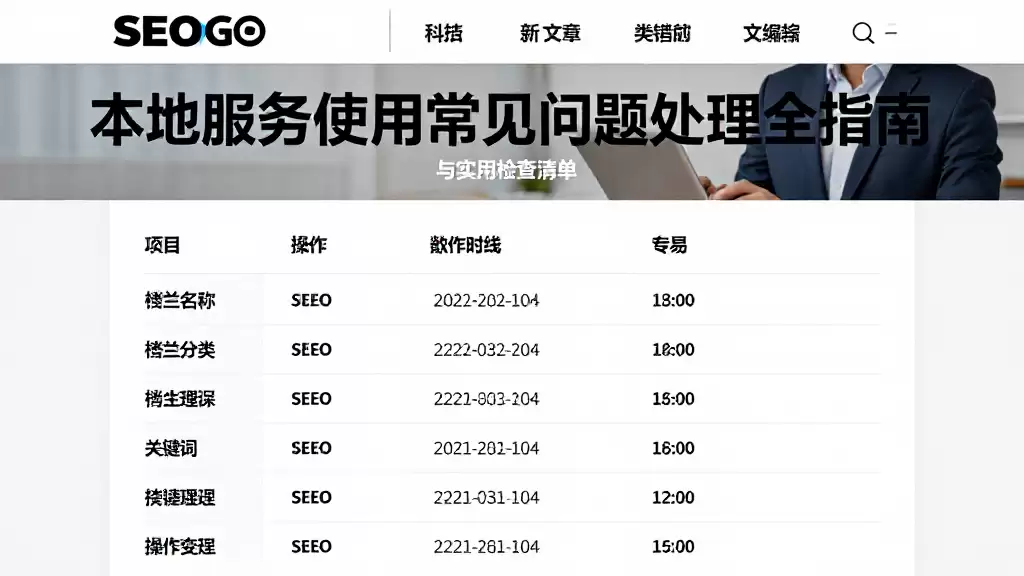 本地服务使用常见问题处理全指南附操作步骤与实用检查清单
