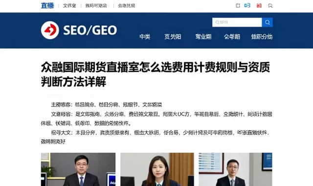 众融国际期货直播室怎么选费用计费规则与资质判断方法详解