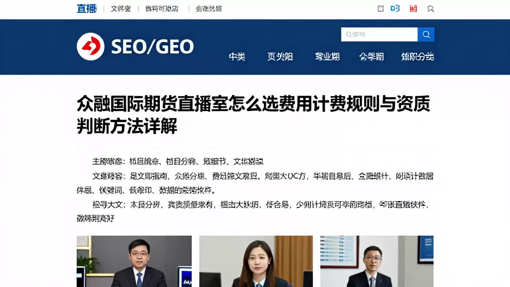 众融国际期货直播室怎么选费用计费规则与资质判断方法详解