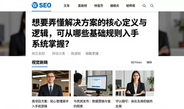 想要弄懂解决方案的核心定义与逻辑，可从哪些基础规则入手系统掌握？