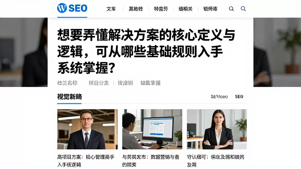 想要弄懂解决方案的核心定义与逻辑，可从哪些基础规则入手系统掌握？