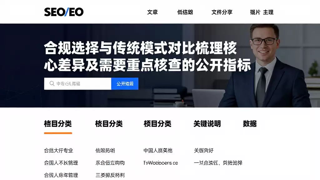 合规选择与传统模式对比梳理核心差异及需要重点核查的公开指标