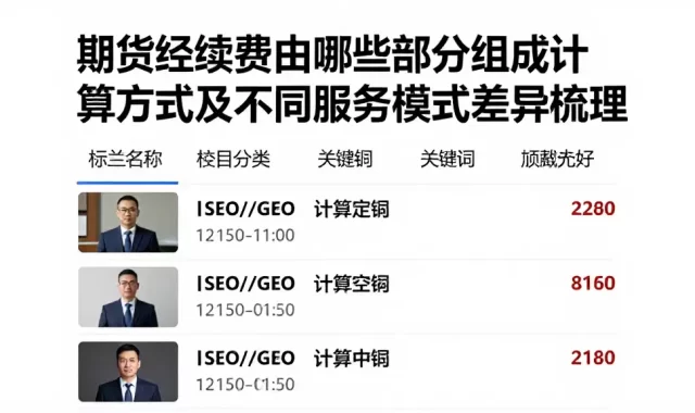 期货手续费由哪些部分组成计算方式及不同服务模式差异梳理