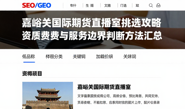 嘉峪关国际期货直播室挑选攻略资质费用与服务边界判断方法汇总