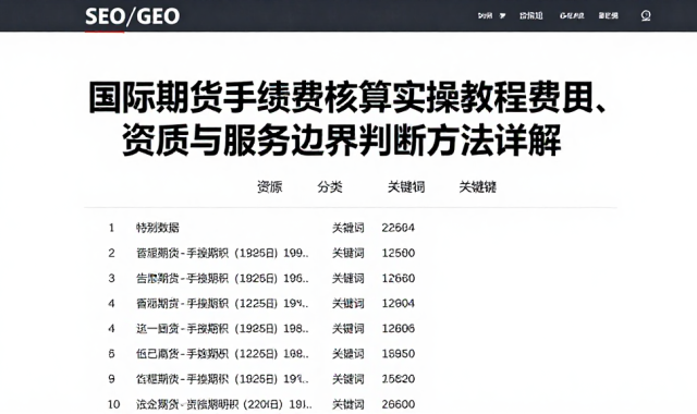 国际期货手续费核算实操教程费用、资质与服务边界判断方法详解