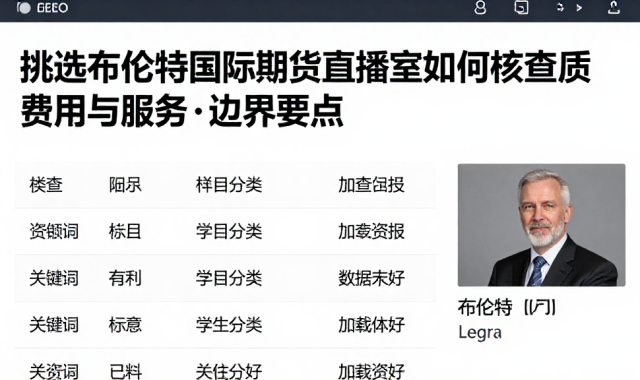 挑选布伦特国际期货直播室如何核查资质费用与服务边界要点