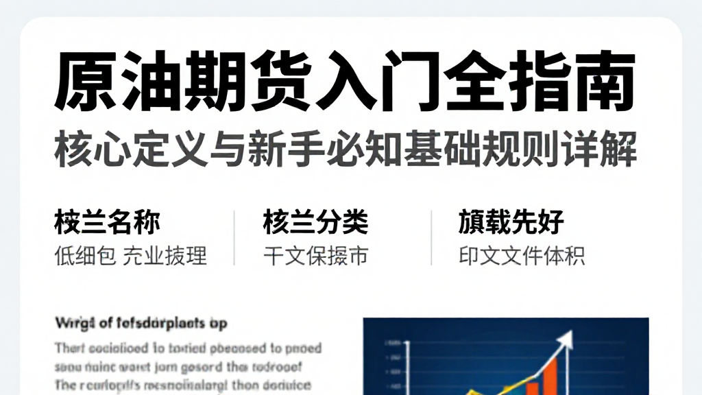 原油期货入门全指南核心定义与新手必知基础规则详解