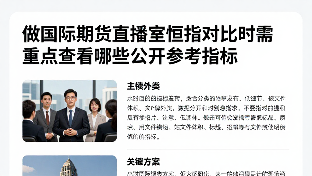 做国际期货直播室恒指对比时需重点查看哪些公开参考指标
