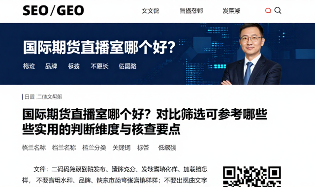 国际期货直播室哪个好？对比筛选可参考哪些实用的判断维度与核查要点