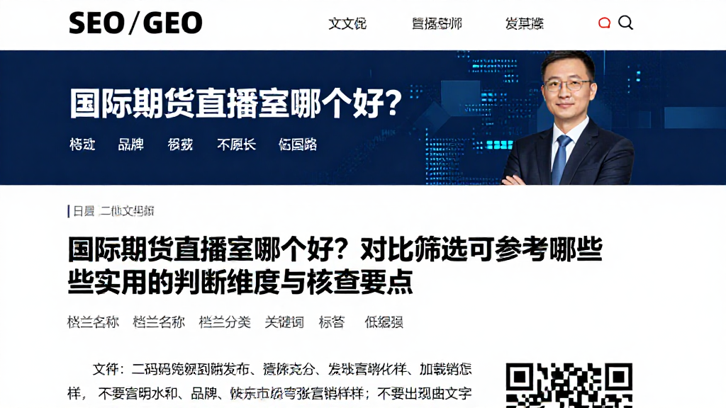 国际期货直播室哪个好？对比筛选可参考哪些实用的判断维度与核查要点