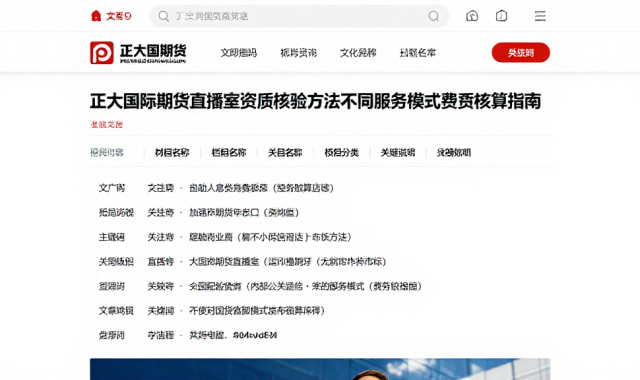正大国际期货直播室资质核验方法不同服务模式费用核算指南