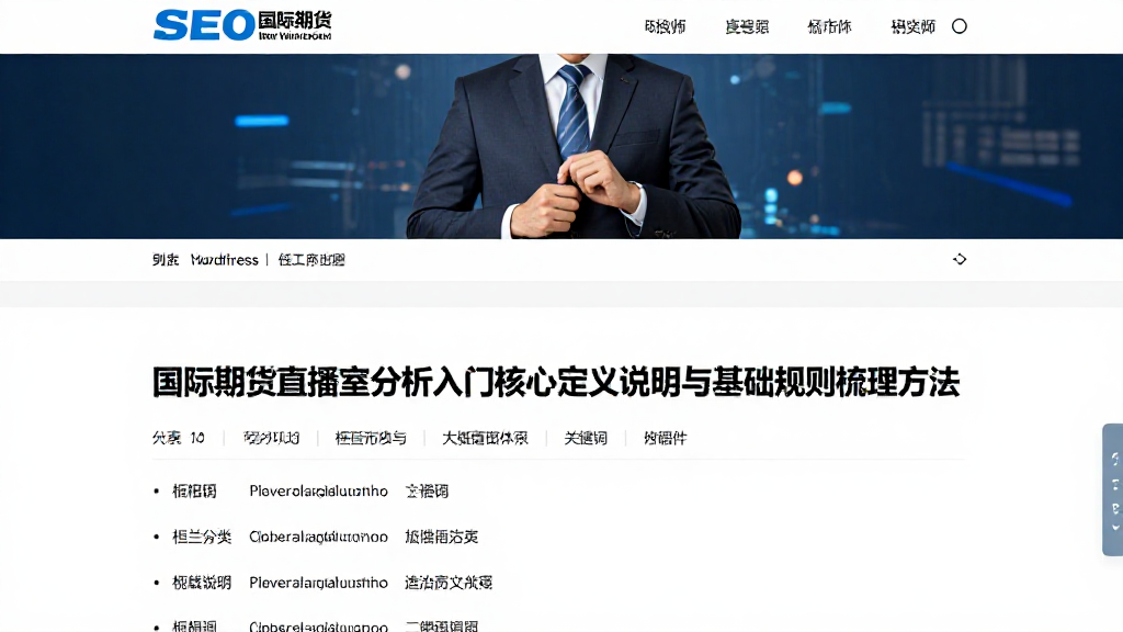 国际期货直播室分析入门核心定义说明与基础规则梳理方法