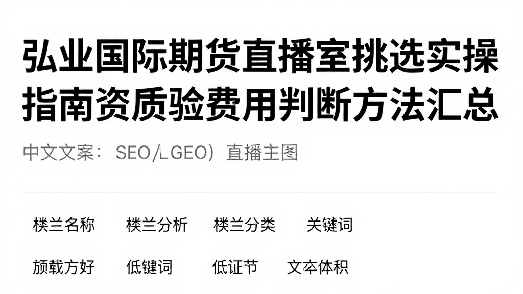 弘业国际期货直播室挑选实操指南资质核验费用判断方法汇总