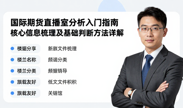 国际期货直播室分析入门指南核心信息梳理及基础判断方法详解