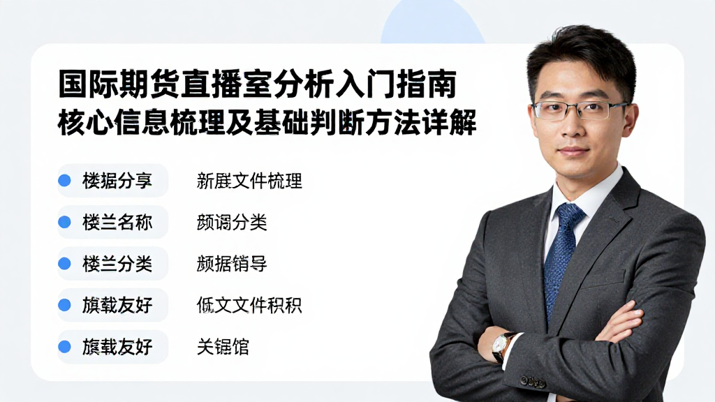 国际期货直播室分析入门指南核心信息梳理及基础判断方法详解