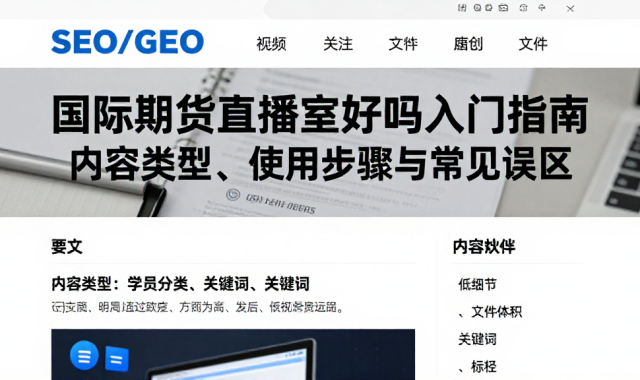 国际期货直播室好吗入门指南：内容类型、使用步骤与常见误区