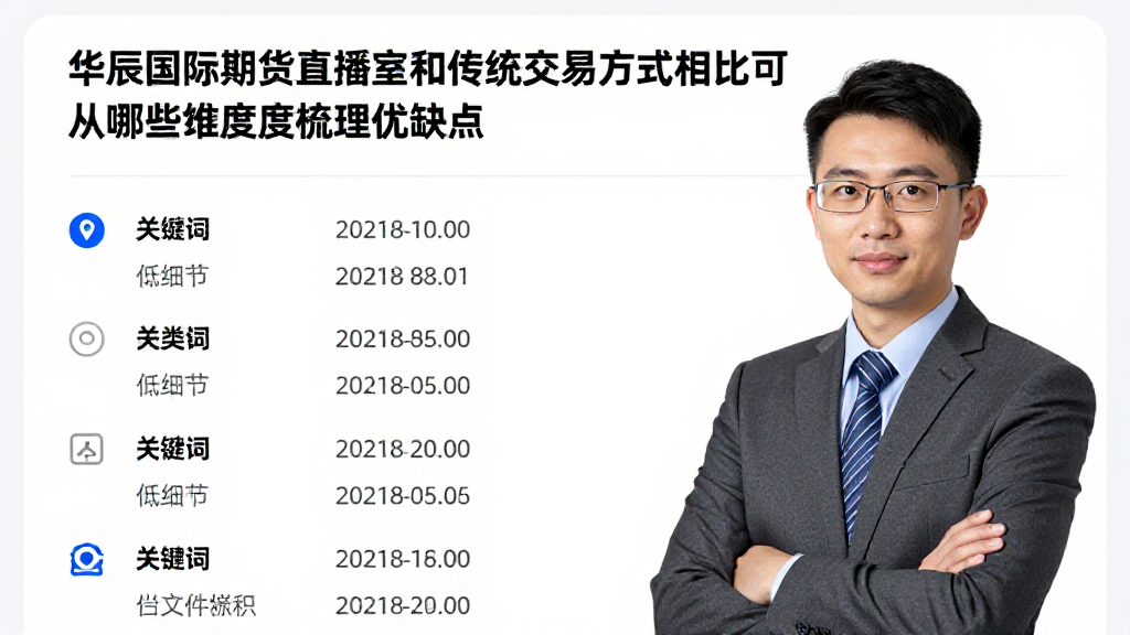 华辰国际期货直播室和传统交易方式相比可从哪些维度梳理优缺点