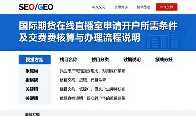国际期货在线直播室申请开户所需条件及提交费用核算与办理流程说明