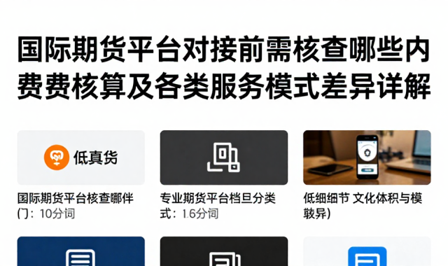 国际期货平台对接前需核查哪些内容费用核算及各类服务模式差异详解