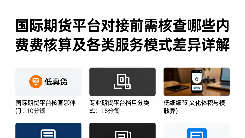 国际期货平台对接前需核查哪些内容费用核算及各类服务模式差异详解