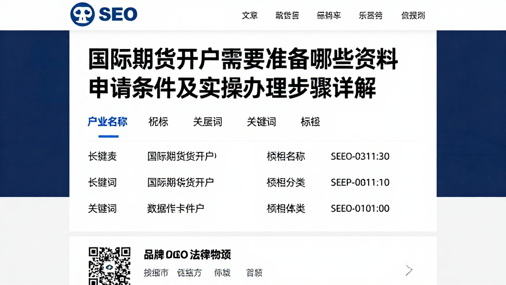 国际期货开户需要准备哪些资料申请条件及实操办理步骤详解